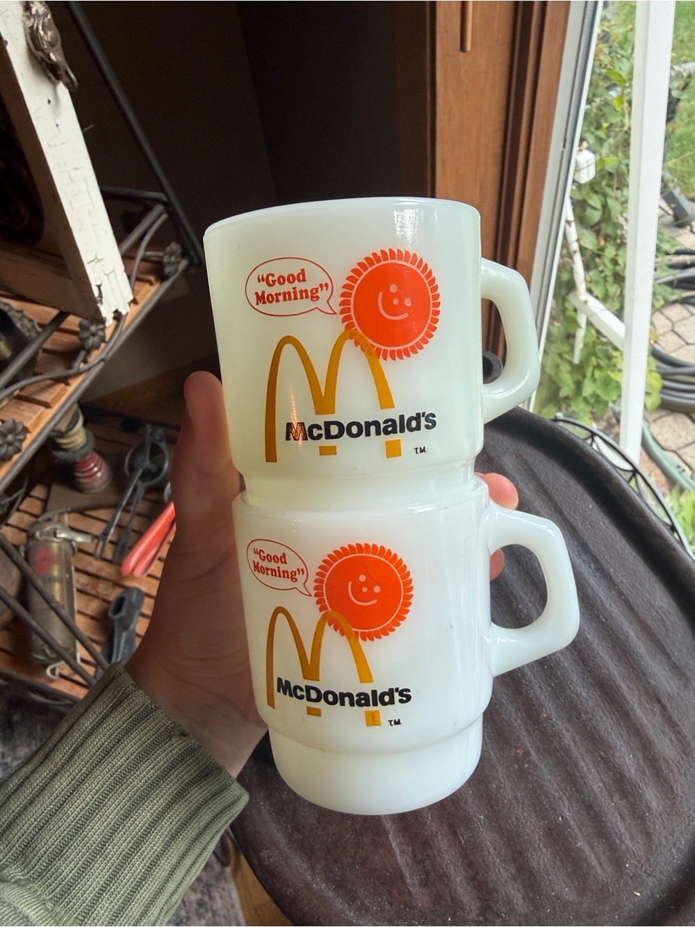 Fire King McDonalds Mug Good Morning Coffee Cups Anchor Hocking Vintage